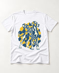 Take the Odd Cell Great Dane T-Shirt in White, flat lay product photo