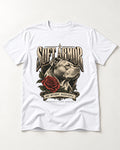 Pitbull Soft Armor T-Shirt in White, flat lay product photo