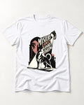 Husky Loves Good Lighting T-Shirt in White, flat lay product photo