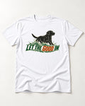 Labrador Retriever Let the Good In T-Shirt in White, flat lay product photo