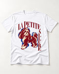 La Petite Allure Shih Tzu T-Shirt in White, flat lay product photo