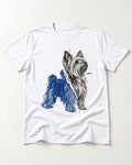 Yorkshire Terrier I Won't Tear Here T-Shirt in White, flat lay product photo