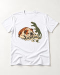 English Bulldog No Big Deal T-Shirt in White, flat lay product photo