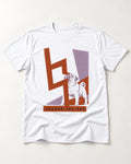 Pug Change the Key T-Shirt in White, flat lay product photo