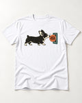 Corgi Pay in Presence T-Shirt in White, flat lay product photo