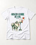 Pomeranian Observatoire Du Col T-Shirt in White, flat lay product photo