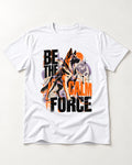 Be the Calm Force German Shepherd Dog T-Shirt in White, flat lay product photo