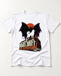 Husky Night Shift No Supervision T-Shirt in White, flat lay product photo