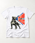 Pitbull For the Voiceless T-Shirt in White, flat lay product photo