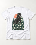 Rottweiler Loyal to the Elements T-Shirt in White, flat lay product photo