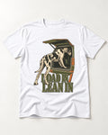 Great Dane Loadin' Leanin' T-Shirt in White, flat lay product photo