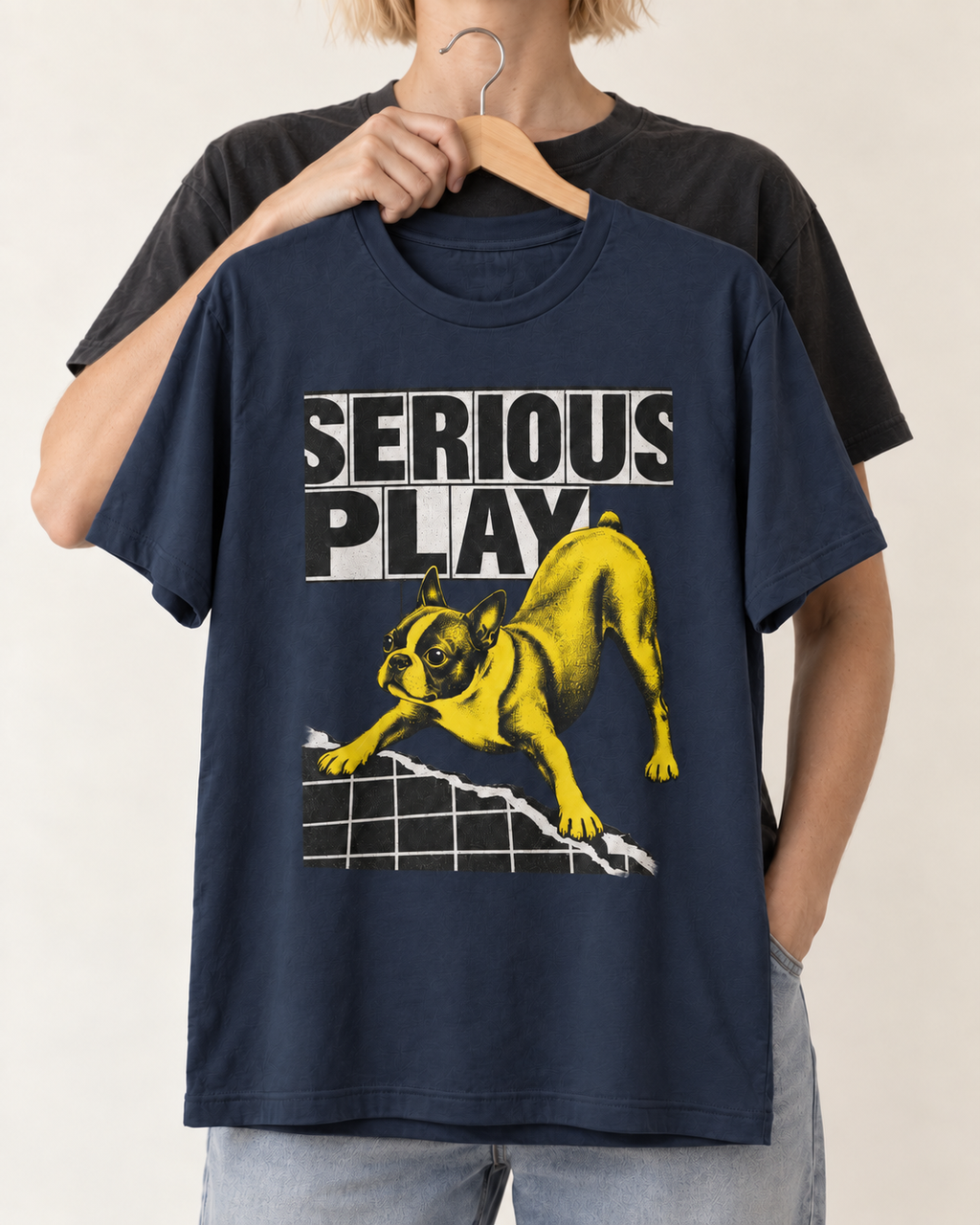Boston Terrier Serious Play T-Shirt