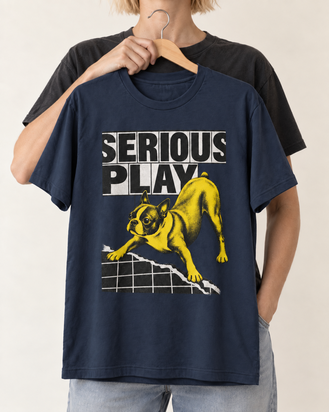 Boston Terrier Serious Play T-Shirt