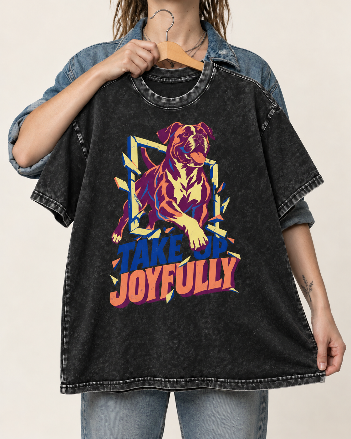 Boxer Take Up Joyfully Washed Tee