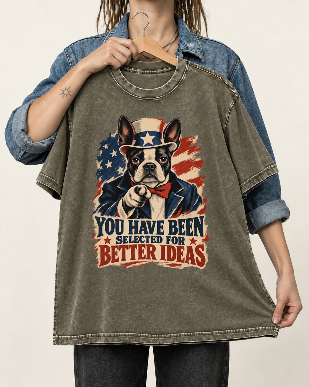 Boston Terrier Better Ideas Washed Tee