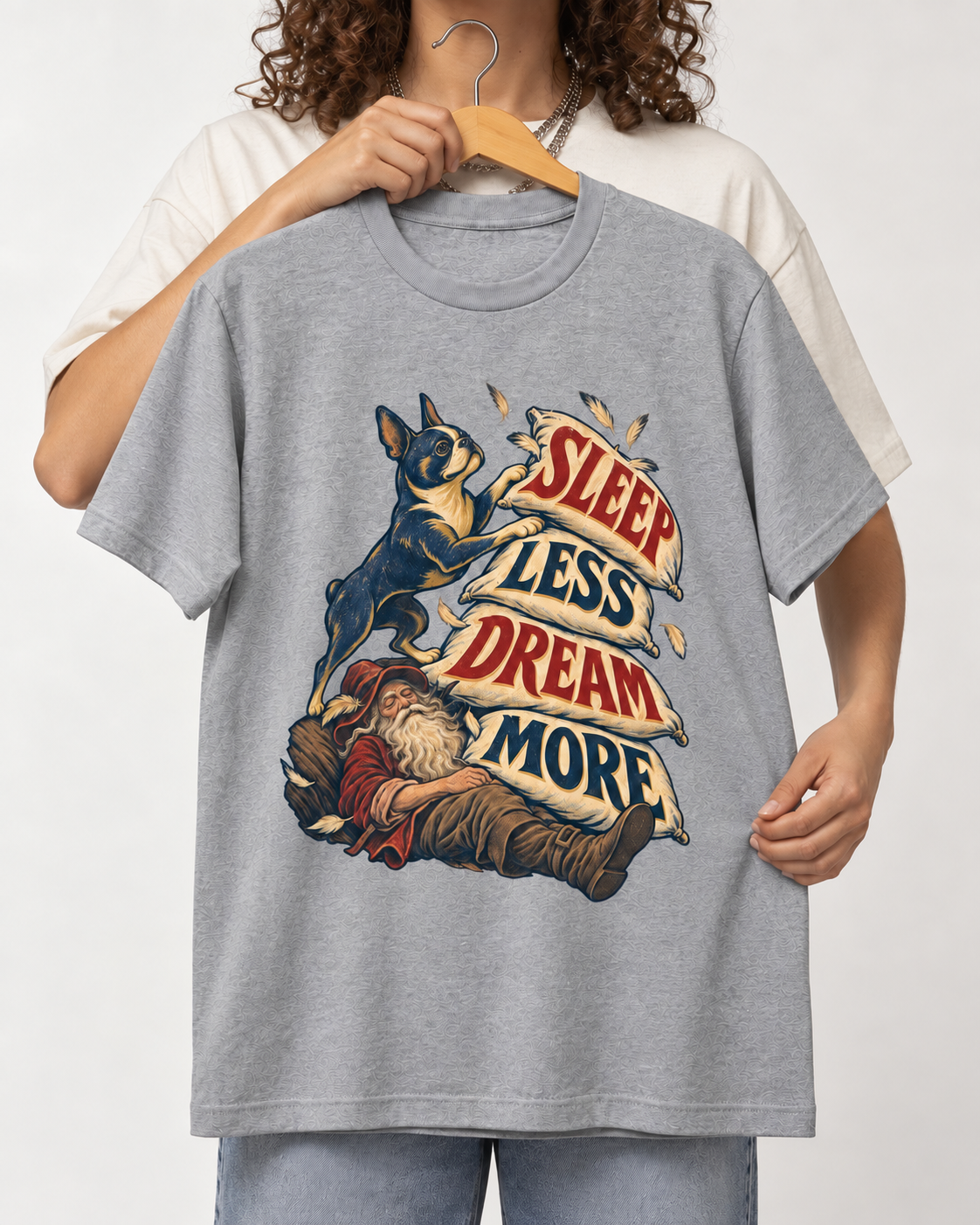 Sleep Less Dream More Boston Terrier T-Shirt