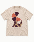 Golden Retriever Is My Missing Piece Washed Tee in Apricot, flat lay product photo