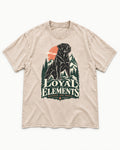 Rottweiler Loyal to the Elements Washed Tee in Apricot, flat lay product photo