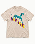 Great Dane Move in Type Washed Tee in Apricot, flat lay product photo