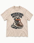 Working Water Labrador Retriever Washed Tee in Apricot, flat lay product photo