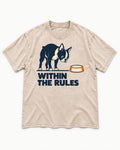 Within the Rules Boston Terrier Washed Tee in Apricot, flat lay product photo