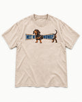 Dachshund Meet Me Midway Washed Tee in Apricot, flat lay product photo