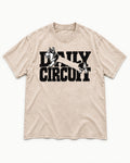 Daily Corgi Circuit Washed Tee in Apricot, flat lay product photo