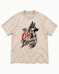 Edge Is a Beginning German Shepherd Dog Washed Tee in Apricot, flat lay product photo
