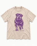 Rottweiler A Kind of Weight Washed Tee in Apricot, flat lay product photo