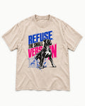 Boxer Refuse the Small Version Washed Tee in Apricot, flat lay product photo