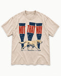 Not That Way Labrador Retriever Washed Tee in Apricot, flat lay product photo