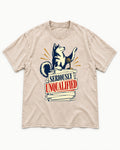 Seriously Unqualified Husky Washed Tee in Apricot, flat lay product photo