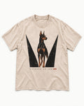 Doberman Nothing to Add Washed Tee in Apricot, flat lay product photo