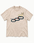 Every Corgi Link Counts Washed Tee in Apricot, flat lay product photo