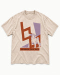 Pug Change the Key Washed Tee in Apricot, flat lay product photo