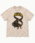 Dachshund's One Last Pass Washed Tee in Apricot, flat lay product photo