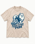 Night Ferry Pomeranian Washed Tee in Apricot, flat lay product photo