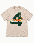 Take Route Small Corgi Washed Tee in Apricot, flat lay product photo