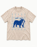 Mass Shift English Bulldog Washed Tee in Apricot, flat lay product photo