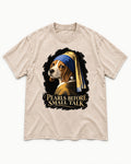 Beagle Paris Before Small Talk Washed Tee in Apricot, flat lay product photo