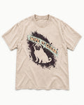 Pug Wipe It Clear Washed Tee in Apricot, flat lay product photo