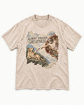 Labrador Retriever Almost Touched Greatness Washed Tee in Apricot, flat lay product photo