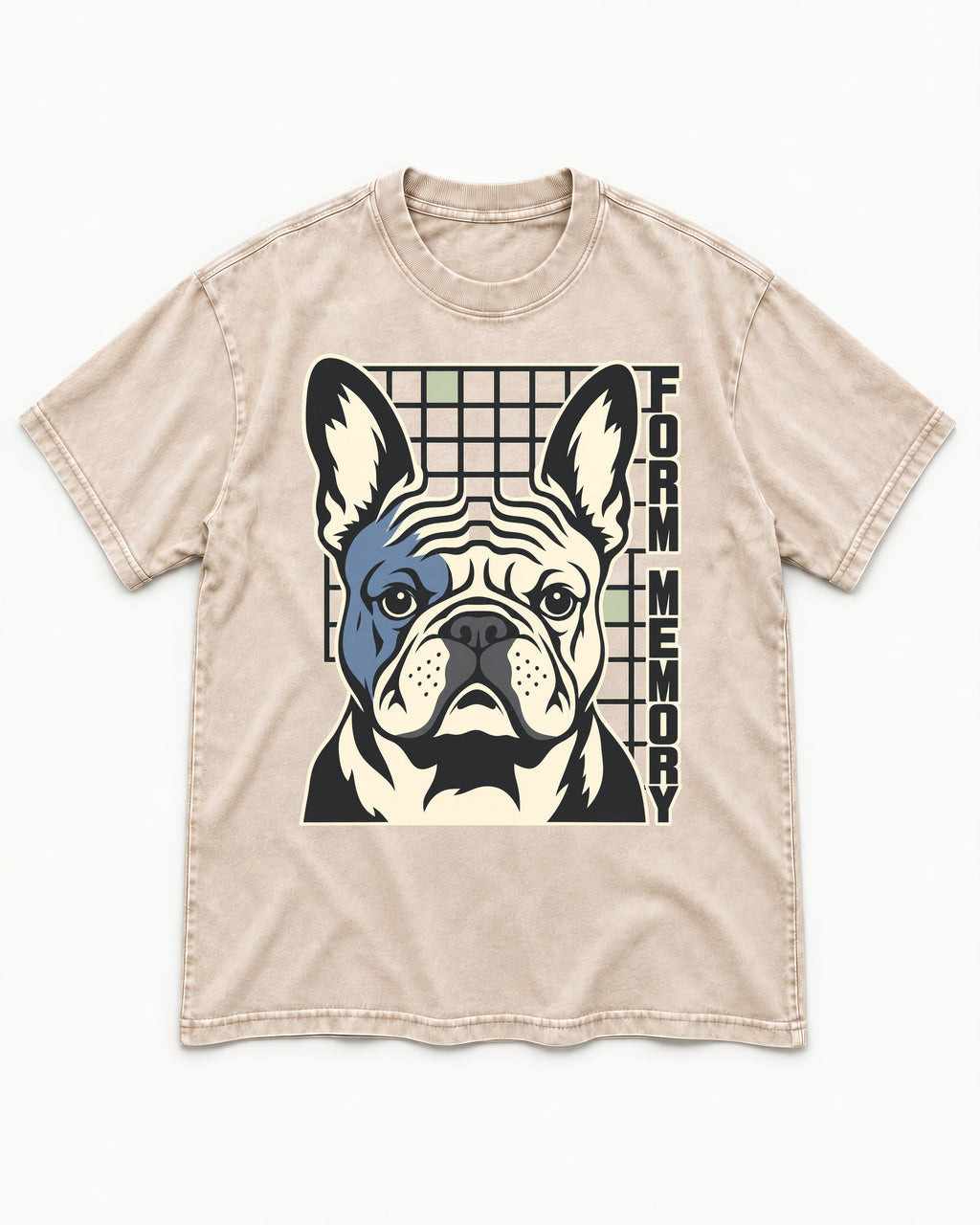 Form Memory Frenchie Washed Tee in Apricot, flat lay product photo