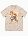 Pomeranian Archive of Affection Washed Tee in Apricot, flat lay product photo