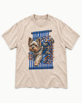 Yorkshire Terrier Unbound Washed Tee in Apricot, flat lay product photo