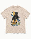 Rottweiler Weight of Loyalty Washed Tee in Apricot, flat lay product photo