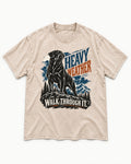 Heavy Weather Rottweiler Washed Tee in Apricot, flat lay product photo