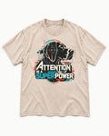 German Shorthaired Pointer Attention Is a Superpower Washed Tee in Apricot, flat lay product photo