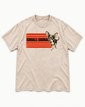 Small Signal Chihuahua Washed Tee in Apricot, flat lay product photo