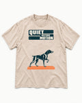 Quiet Before Motion German Shorthaired Pointer Washed Tee in Apricot, flat lay product photo